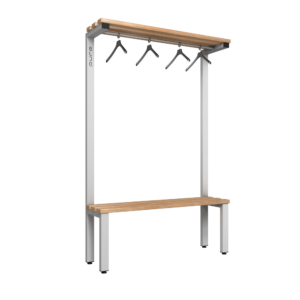 cloakroom benches with hanging rail uk