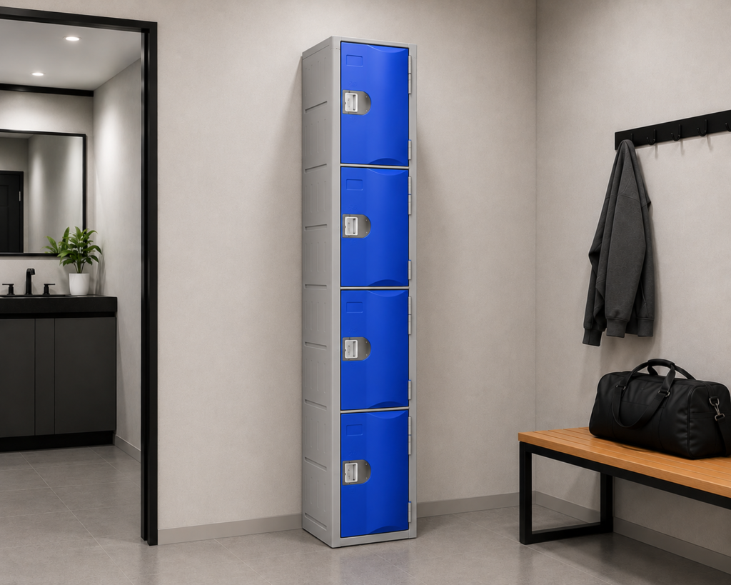 4 door heavy duty plastic lockers uk
